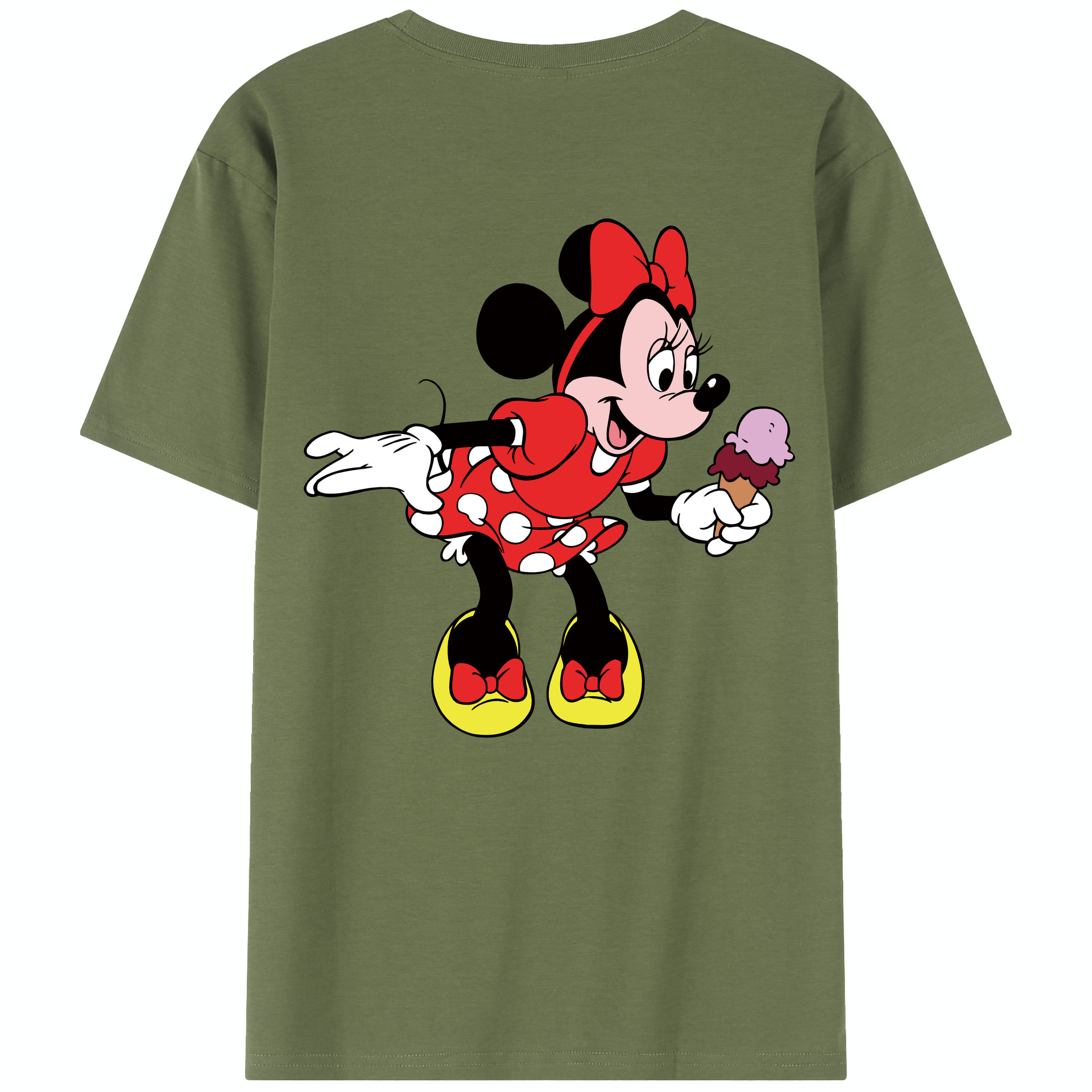（画像用） ミッキーマウス Mickey Mouse 綿100％半袖Tシャツ（背面プリント）
